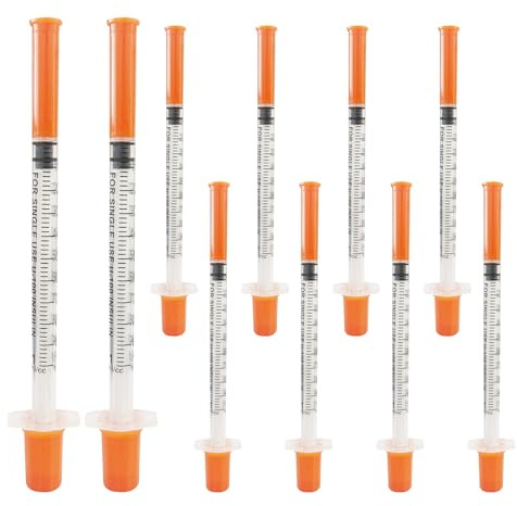 10 st 1 ml dispenseringsmätningsverktyg med nål 30 g 13 mm, individuellt förseglad förpackning för laboratorier tillbehör husdjursmatning hantverk tillbehör