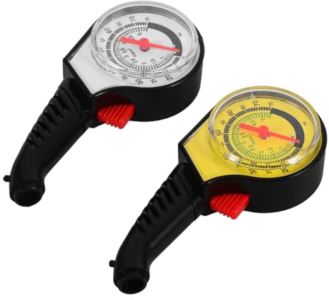 Cabilock 4Pcs High Accuracy Portable Car Tire Pressure Checker Lightweight Compact Tire Pressure Gauge for Real Monitoring Compatible with Various Car Brands and Models