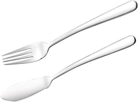 Garneck Set de Couverts Occidentaux Acier Inoxydable Kit Couteau et Fourchette à Poisson Ergonomique Robuste pour Restaurant et Maison