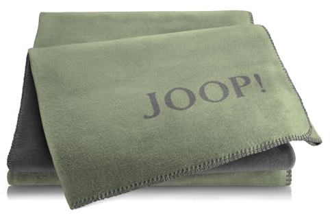 Joop! Doubleface Plaid/Decke Oliv-Stein 150 x 200cm