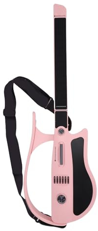 RiToEasysports Guitare Intelligente, Guitare électrique Intelligente sans Cordes Rose Pliable Portable pour les Débutants en Extérieur et en Intérieur