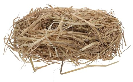 HAPINARY Paglia Naturale per rifugio per Gatti - Lettiera per Piccoli Animali - Letto per Coniglietto Pasquale da 1 LB/500 G - Tappetino per Nido per Animali per Artigianato, Fieno, Giardino,