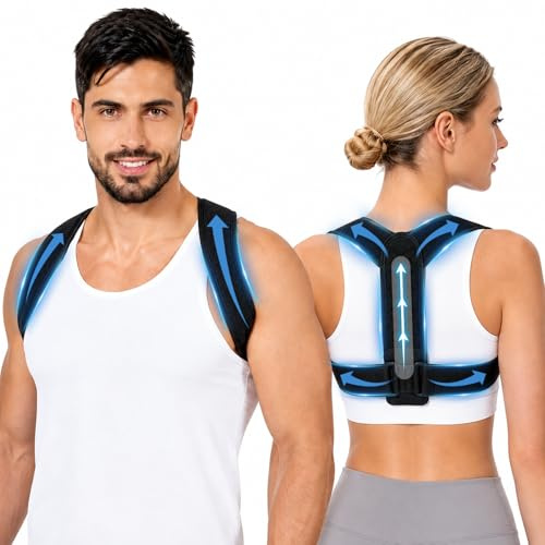 Sikeydels Correttore Posturale Spalle,Correttore Schiena Postura,Fascia Lombare Supporto Schiena,Correttore Postura Uomo e Donna, e donne per migliorare la postura,Tieni La Schiena Dritta, Regolabile