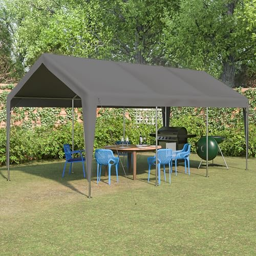 Arhatreya 3 x 6 m, tenda da garage per auto, SUV, barca e camion, colore grigio