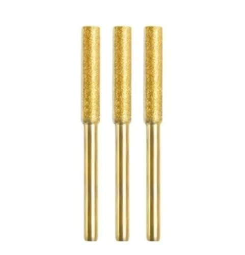 3pcs Diamond Chainsaw Sharpener Burr Grinder Chain Saw Drill Bit Abrasive Tool for Gasoline/Electric Chain Saw(3pcs 4.8mm)