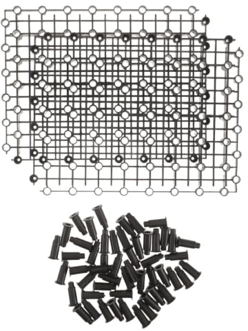 iplusmile Grille Modulaire et Conception à Interstices Uniformes Noire en Plastique avec Structure à Supports Inférieurs, Installation Facile pour Bassin de Fontaine pour Aménagement