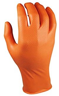 Juba - Guante gripazz nitrilo ambidiestro naranja l-10u
