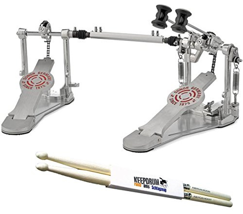 Sonor DP 2000 Bassdrum Doppelpedal + keepdrum Drumsticks 1 Paar