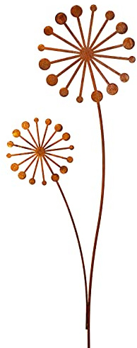 Blümelhuber - Pusteblume Gartenstecker Edelrost - Rost Deko für Garten - Pusteblume Deko Draußen - Rostige Ideen für den Garten