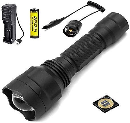 BESTSUN Infrarot Taschenlampe 940nm f¨¹r die Jagd, IR Taschenlampe mit 38mm Konvexlinse, Fokus einstellbar, zur Verwendung mit Jagd und Nachtsichtger?ten