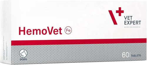 VetExpert HemoVet | 60 Tabletten | Ergänzungsfuttermittel für Hunde | Mit Eisen, Kupfer & Vitaminen