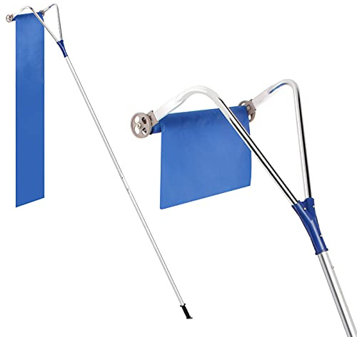 Todeco Tetto Neve Pala, Neve Rastrello Rimozione Attrezzo, con Regolabile telescopico Maniglia 170-650cm, con 2 Ruot, tessuto oxford 450 * 42cm