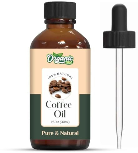 Organic Zing Coffee (Coffea) Oil | Pure & Natural Essential Oil for Skincare, Hair Care and Massage - 30ml/1.01fl oz