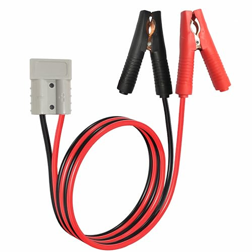 Daohaodeli Anderson 50A 600V Quick Connect Plug Battery Clamps Cable Battery Charging Battery Alligator Clips Replacement for Car Motorcycle Golf Cart Forklift Battery Charging(Anderson Clip 1M)