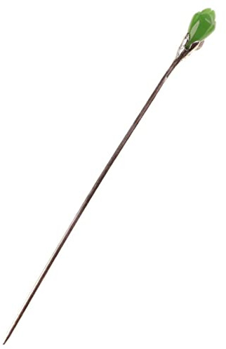 Legierung und Jade Vintage Accessoire Haarknoten für Damen | Einfach in Dutt zu Stecken, für Verschiedene Frisuren, Klassisch Schlicht, Passend zu Festen