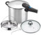 Alza Omega - Schnellkochtopf 8 Liter + Siebeinsatz, Edelstahl 18/10, Für Alle Herdarten Geeignet, Induktion, Bakelitgriffe