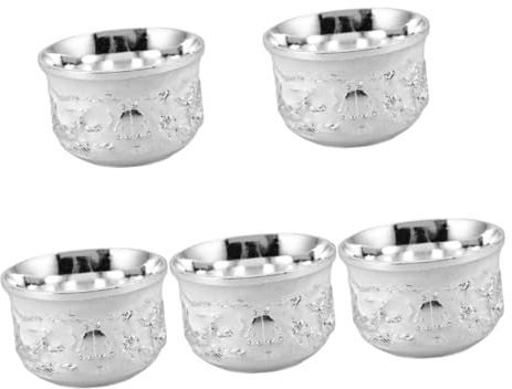 PRETYZOOM 5 Pz bicchiere di vino coppa set da vino Home decor Piccola tazza da tè tazza per bevande vintage tazza di tè turco tazza da tè antica tazza da tè d'epoca bere tazza Lega di zinco