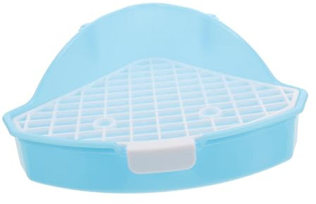 Kisangel Töpfchen Für Kleintiere Dreieckige Katzentoilette Mit Filterboden Zur Stuhleliminierung Geeignet Für Meerschweinchen Kaninchen Und Ratten Heimtierbedarf