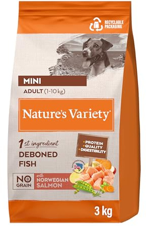 Nature's Variety No Grain - Hundfoder för minivuxna med törgfri lax - 3 kg