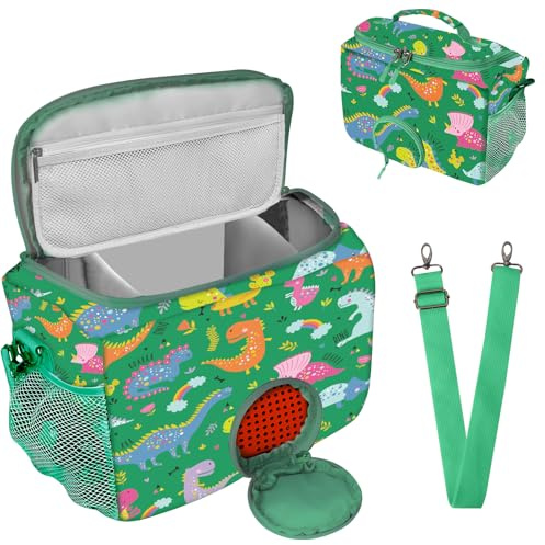 LPQKCcY Carry Case for Toniebox Starter, Storage Bag for Tonies Characters UK, Headphones, Charging Station and Accessories, Carry Bag with Zip and Adjustable Strap for Tonie Box Audio Player (Green)