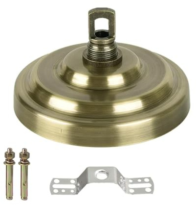 Hängeleuchte Baldachin Halterung, 50KG Maximalgewicht Heavy Duty Baldachin Kit für hängende Laterne, Pflanzenkorb, Obstkorb (Bronze)