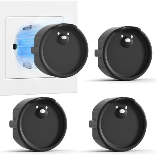 qingmeng 4 Stück Steckdosen Kindersicherung Schwarz, Steckdosenschutz Kindersicherung Ohne Kleben Steckdosen Abdeckung Steckdosensicherung Kinderschutz Steckdose Baby Gadgets Sicherung Kind Steckdose