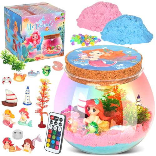 Withosent Laternen Bastelset Meerjungfrau, DIY Bastelset Kinder, Lampe Selber Basteln mit Fernbedienung, Geschenke für Jungen Mädchen für Kinder ab 3, 4, 5, 6, 7 8 Jahren