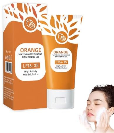 Gel exfoliante de naranja natural, gel exfoliante de naranja brillante, geles exfoliantes para la cara y el cuerpo, limpieza profunda y cuidado suave de la piel (1, PC)