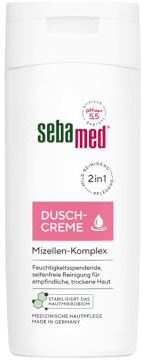 Sebamed Duschcreme 200 ml, Duschcreme für Damen und Herren, mit Mizellen-Komplex, feuchtigkeitsspendende seifenfreie Reinigung und Pflege für empfindliche und trockene Haut