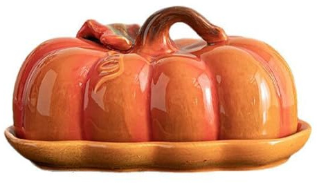 susiodeu Tabla de quesos con en forma de calabaza: bandeja central multiusos para servir cerámica Halloween Halloween, Acción Gracias,
