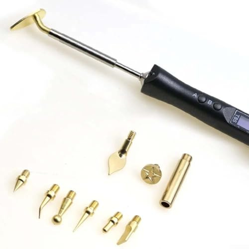 TS100 - Strumento di taglio per saldatore per stampa 3D, in ottone, con testine intercambiabili, compatibile con ABS/per PLA/Nylon (Set 2)