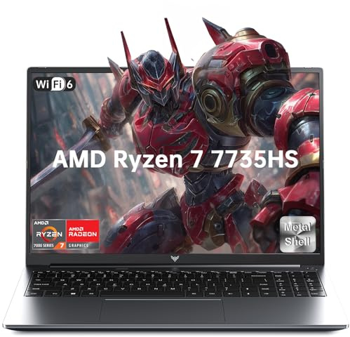 Gaming Laptop with Ryzen 7 7735HS (up to 4.75GHz),16GB DDR5 512GB NVMe SSD