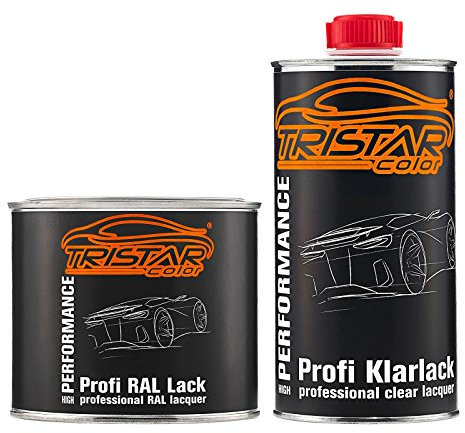 TRISTARcolor RAL 7048 Perlmausgrau Perl Autolack seidenmatt Dose inkl. Klarlack 1,0 Liter / 1000 ml
