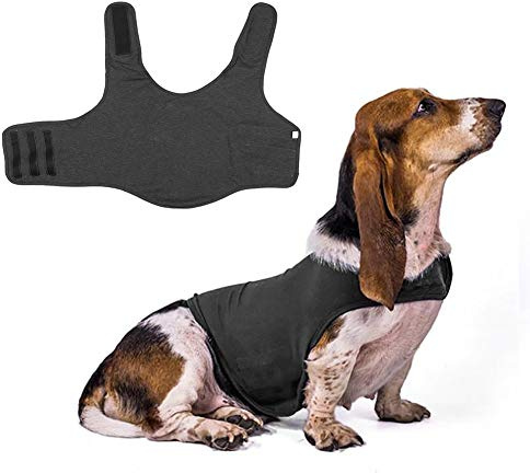 Pssopp Camisa Anti-ansiedad para Perros Chaqueta Thunder para Mascotas Chaleco calmante para Perros Abrigo de Alivio para la ansiedad para Perros Envoltura cómoda para Mascotas (M)