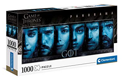Clementoni - 39590 - puzzle Game of Thrones - puzzle 1000 Teile Panorama - Legespiel Puzzle, Geschicklichkeitsspiel für die ganze Familie, Erwachsenenpuzzle ab 10 Jahren, puzzle erwachsene, Mehrfarbig