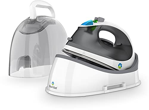 Steamfast SF-760 Plancha de vapor inalámbrica portátil, con funda de transporte, suela antiadherente, color blanco