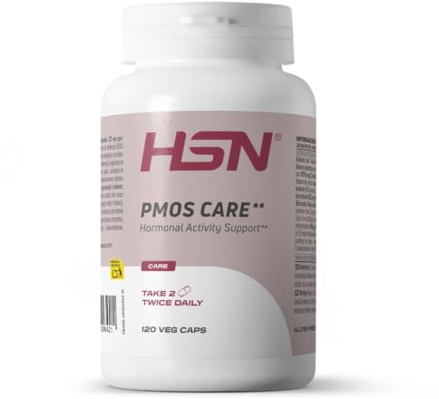 HSN PMOS Care – 120 Cápsulas Vegetawles | Myo-Inositol + D-Chiro Inositol (105:1). Con Berberina. La vitamina B6 ayuda a regular la actividad hormonal