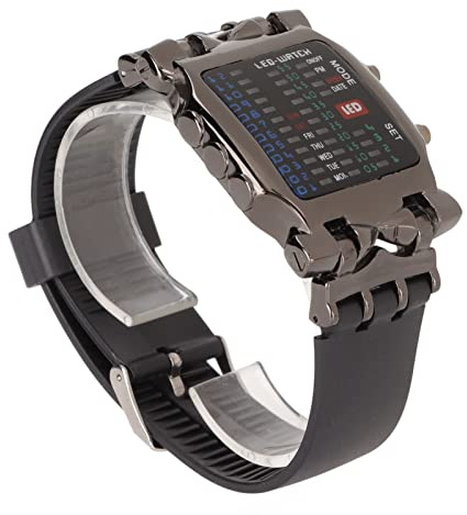 PENO Men's Wrist Watch, HZ466 LED Binary Watch Men With Binary Time Display For Business For Boyfriend
