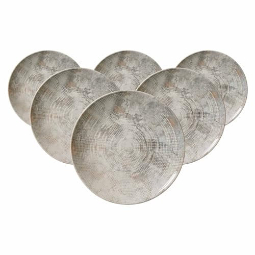 Ritzenhoff & Breker Cecina Dessertteller 6er Set, 20 cm, Moderne Frühstücksteller im Manufaktur-Look, Mix & Match-Geschirr, Spülmaschinenfest und Alltagstauglich, Steinzeug, Perle