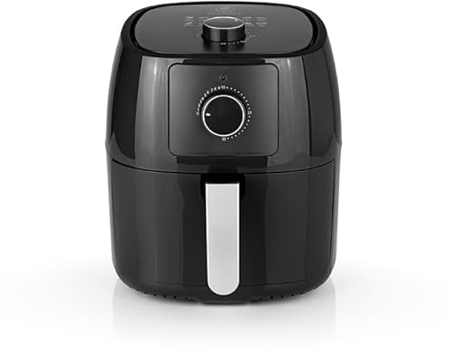 KOCHWERK Heißluftfritteuse 5 Liter | Frittieren & punktgenaues Garen nahezu ohne Öl, Ideal zum Grillen, Backen & Erhitzen | Airfryer mit Timerfunktion & automatischer Abschaltung | inkl. Rezeptbuch
