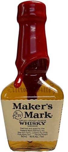 Maker's Mark Kentucky Straight Bourbon Whiskey 50ml Pack of 1 | Miniature Size Alcohol | All Occasion Gift