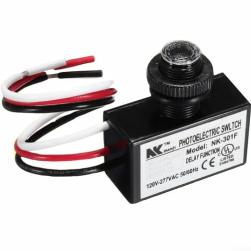 for MINI Light Control Switch, AC 120V/220V Dusk to Dawn Sensor Photoelectric Switch, NK-301F LED Photoelectric Sensor Switch Waterproof