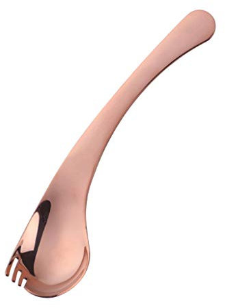 Cucchiai Posate combinate forchetta e cucchiaio colorate multifunzione in acciaio inossidabile, insalata di spaghetti, bistecca da dessert, posate resistenti, 7,1 pollici * 1,7 pollici Cucchiai da cuc