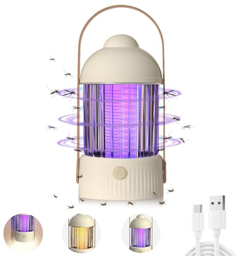 BNGXR Lampada Antizanzare Elettrica, Lampada Antizanzare da Esterno USB Interruttore Impermeabile Zanzariera Elettrica Impermeabile IPX4 Non Tossico ed Ecologico per Giardino Interno Esterno