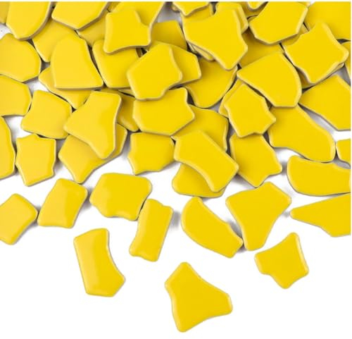 SHTGOI Mosaiksteine Fliesen Flip Keramik Mosaik Unregelmäßige Keramik Mosaiksteine Zum Basteln, Farbig Glasierter Fliese Bastelmaterial für DIY Scrapbooking hauptdekoration Kunst