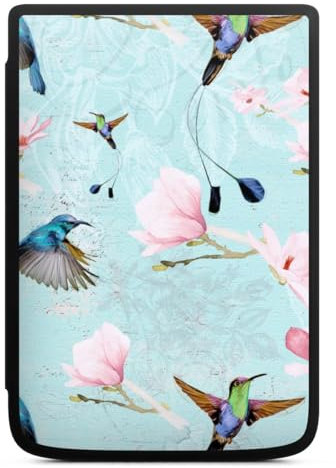 DeinDesign Coque pour liseuse Compatible avec Vivlio Touch HD Plus Etui pour liseuse Protection pour liseuse Oiseau Colibri Bleu
