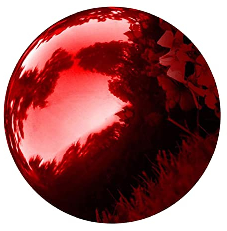 Reflektierende Gartenkugel, Metalldekoration, Gartenkugeln und Kugeln, zarte reflektierende Kugel, Outdoor-Gartendekoration, Blick auf den Globus, Polieren, reflektierende Kugel, Edelstahl, nahtlos (