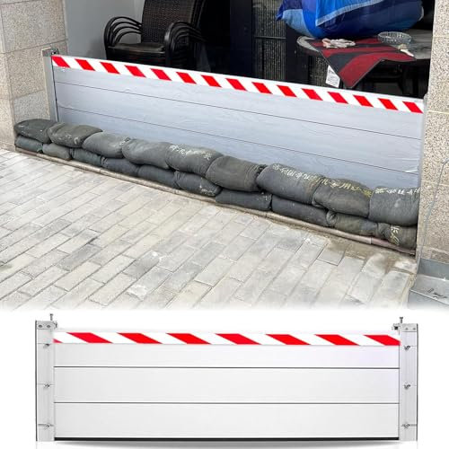 Hochwasserbarriere, Hoher 50 60 80 Cm Wasserbarriereschild, Wiederverwendbare Hochwasserschutzbarrieren Für Garagentore, Hochwasserbarriere Für Haustüren/Einkaufszentren/Veranden(Outside the wall,70*6