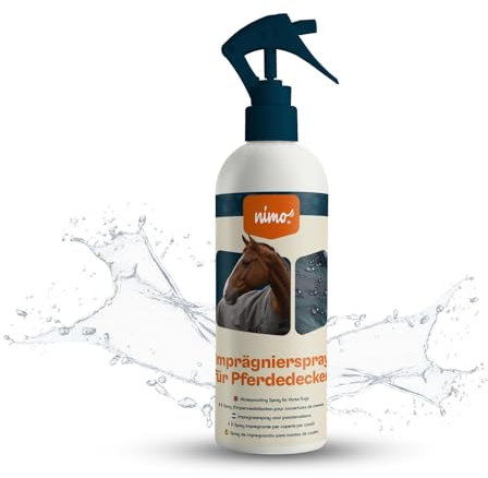 nimo® Imprägnierspray für Pferdedecken | Spray-On Imprägnierung | Imprägnierung, Versiegelung gegen Nässe und Schmutz | Atmungsaktiv | Regenschutz für Pferdedecken
