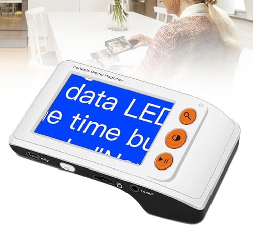 Lupen zum Lesen, 3,5-Zoll-Bildschirm, Digitale Handlupe, visuelle elektronische Lesehilfe für Sehbehinderte, Kinder, Senioren, tragbare Digitale Leselupe, 2- bis 25-facher Zoom mit